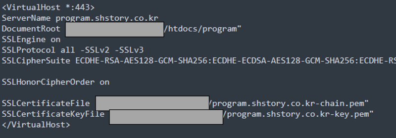 Apache_VirtualHost _SSL 설정